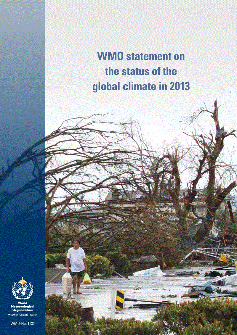 《WMO 2013年全球氣候狀況聲明》(英文版).pdf