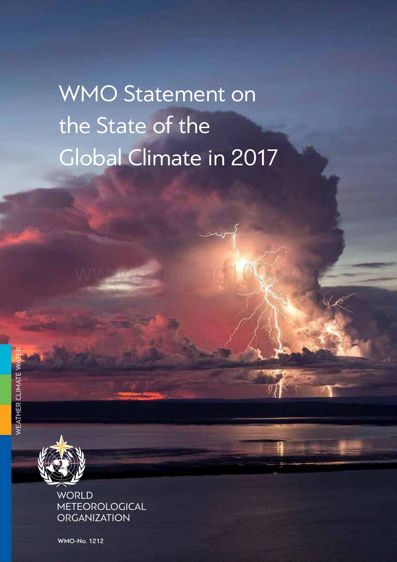 《WMO 2017年全球氣候狀況聲明》(英文版).pdf