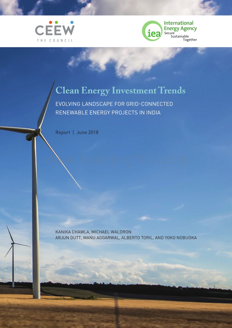 《2018年清潔能源投資趨勢：不斷發展的印度并網可再生能源項目》報告.pdf